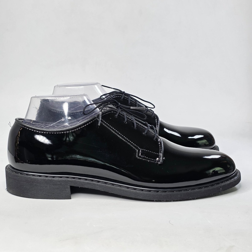 Capps Air Lite Military Shoes Men's 9.5 Black Patent Leather Police Uniform USA